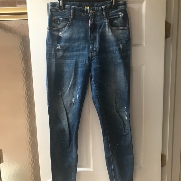 DSQUARED2 High Waisted Distressed Jeans Sz 44 - Picture 2 of 6